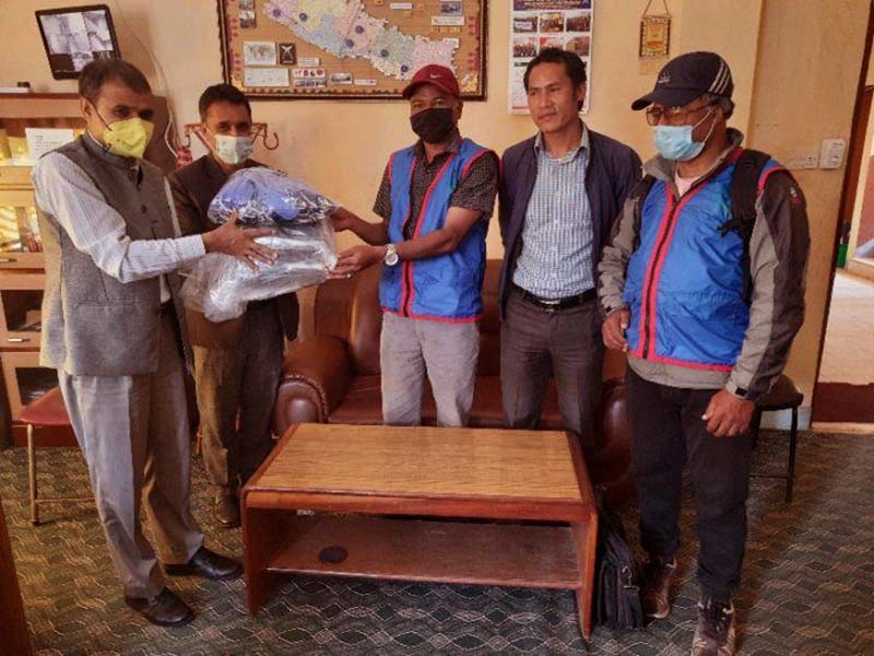 Tuki Nepal provides PPE sets, Sanitizers and Masks to Nilkantha MNCP
